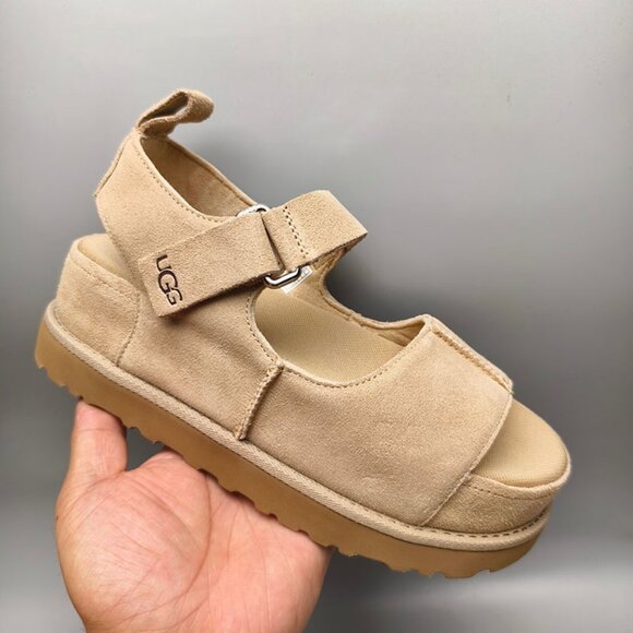 UGG Womens Sand Suede Platform Sandals - Picture 7 of 7